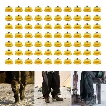 100 шт. Зимние кошки, нескользящие ботинки, шипы, снежные и ледяные шипы, захваты для скалолазания, походов, запасные части, аксессуары 100pcs