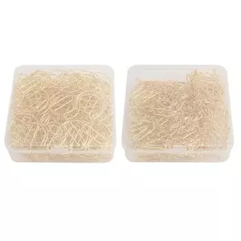 100 шт. золотых скрепок симпатичной формы из нержавеющей стали многофункциональные металлические скрепки с коробкой для хранения Orange