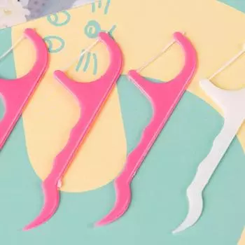 100 шт. зубная нить, пластиковые зубочистки, палочка для ухода за полостью рта, инструмент для очистки