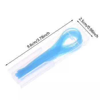 100 шт. зубная нить продеватель зубная тяговая линия оральная для коронки брекет мост имплантат обруч резьба брекеты стальная тяга синий
