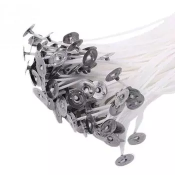 100 штук 15 см восковых хлопковых сердечников для свечей, оригинальные бездымные сердечники для свечей, восковые сердечники из соевого масла, плетеные аксессуары для свечей