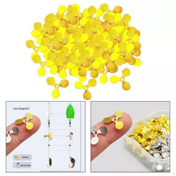 100 штук 3-лопастной пропеллер лопасти поверхностные пресноводные приманки для соленой воды изготовление Gold 10x4x1.4mm