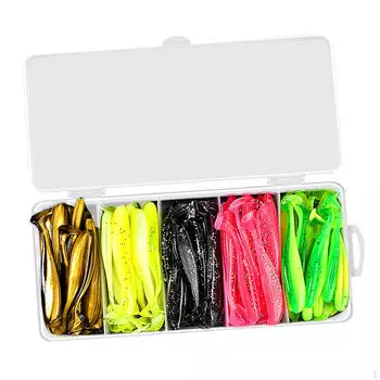 100 штук мягкие приманки свимбейты искусственные рыболовные подарки яркие приманки для рыбалки на окуня 7.5 cm