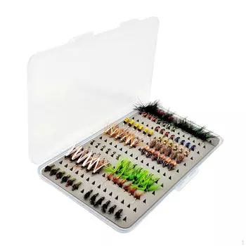 100 штук рыболовных приманок Fly Lifelike Подарочные аксессуары Пресноводные