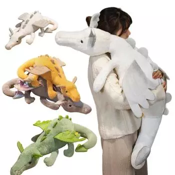 100 см дракон плюшевые игрушки плюшевый динозавр летающие крылья зеленые желтые серые драконы куклы мультфильм день рождения рождественский подарок для мальчика декор about 65cm