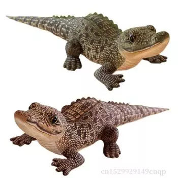 100 см имитация большого крокодила рептилия плюшевая кукла реалистичный свирепый красный и зеленый крокодил плюшевая кукла украшена гостиная about 100cm