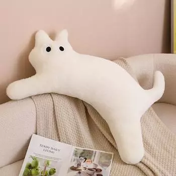 100 см милая мягкая длинная подушка для кошки, плюшевые игрушки, мягкая офисная подушка для сна, кровать, подушка для сна, домашний декор, подарок, кукла для детей, девочек 100cm синий