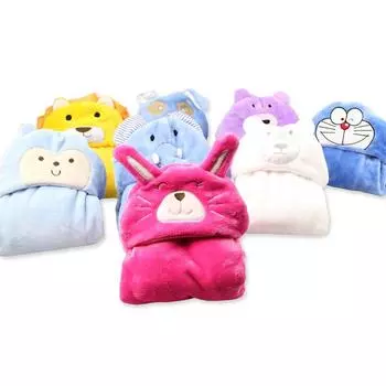 100 см милый детский банный халат с капюшоном в форме медведя мягкий младенческий банный халат для новорожденных детское одеяло с рисунком жирафа полотенца с рисунком 102CMX76CM