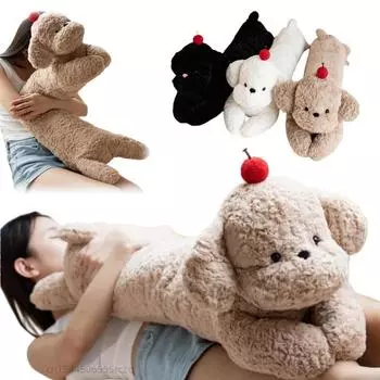 100 см мультяшная высококачественная гигантская длинная собака, плюшевая кукла, подушка, кудрявая, коричневая, белая, черная, вишневая, собака, плюшевая игрушка, домашний декор, подарок для девочек about 100cm