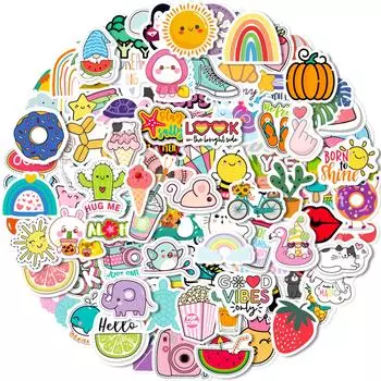 100 Small Size 4Cm Xiaoqing Camera Stickers Ebay Girl Line Computer Waterproof Water Bottle Stickers