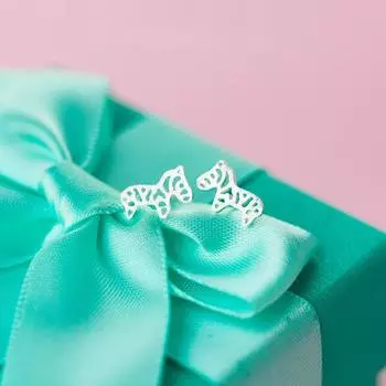 100% стерлингового серебра 925 пробы этнические серьги-гвоздики с зеброй для женщин элегантные женские предотвращают аллергию Brincos Pendientes