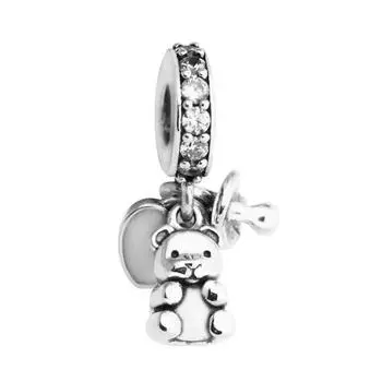 100% стерлингового серебра 925 пробы, детские сокровища, подвесные бусины, подходят для оригинального модного браслета, серебро 925 пробы, ювелирные изделия