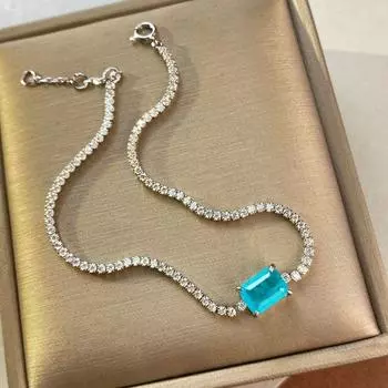 100% стерлингового серебра 925 пробы драгоценные камни браслеты для женщин сверкающие полностью высокоуглеродистые бриллианты вечерние изысканные свадебные браслеты ювелирные изделия