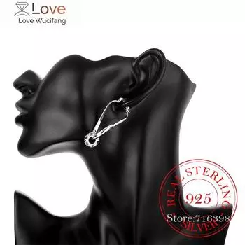 100% стерлингового серебра 925 пробы многоцветный хрустальный шар винтажные длинные висячие серьги для женщин помолвка свадебные украшения