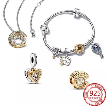 100% стерлингового серебра 925 пробы, робот-пазл, кошка, подвеска, подходит для браслета, серебряные ювелирные изделия, очаровательные бусины белый