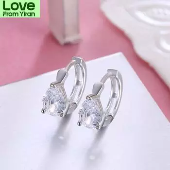 100% стерлингового серебра 925 пробы роскошные бриллиантовые серьги-гвоздики для женщин свадебные помолвочные женские серьги изящные ювелирные изделия подарки