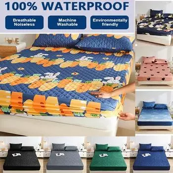 100% супер водонепроницаемый простынь с принтом, наматрасники с четырьмя углами и эластичным покрывалом, без наволочек 90X200+30cm Only a Sheet