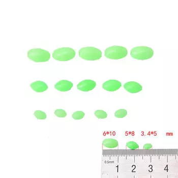 100 светящихся бусин для изготовления мягких светящихся рыболовных бусин овальной формы 5 мм/8 мм/10 мм 5*8mm