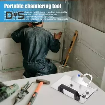 100 Тип Угловая шлифовальная машина Подставка Портативный инструмент для снятия фаски Нержавеющий Устойчивый к коррозии Высокоустойчивый Металлочерепица Угловой режущий инструмент 45 градусов серебряный