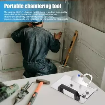 100 Тип Угловая шлифовальная машина Подставка Портативный инструмент для снятия фаски Нержавеющий Устойчивый к коррозии Высокоустойчивый Металлочерепица Угловой режущий инструмент 45 градусов серебряный