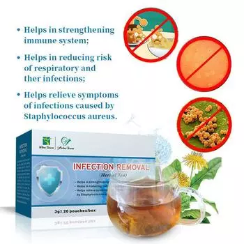 100% Удаление Инфекции Детокс Натуральный Травяной Чай Противовоспалительное Антибактериальное 3g*20bags/box