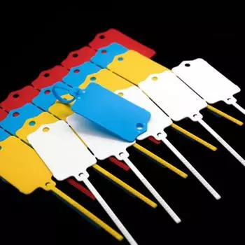 100 упаковок/лот Бирка для ключей Бирки прочные и надежные многоразовые пластиковые ремни для различных целей регулируемые красные жёлтый