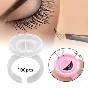 100 упаковок одноразовых держателей клеевых колец белый