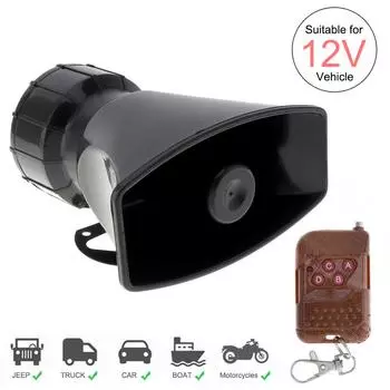 100 Вт 7 Звук 12 В Автомобильная Сирена Автомобильный Рог для Легковых Автомобилей Грузовиков Мотоциклов с Пультом Дистанционного Управления, Предупреждающая Сирена Динамик Рог