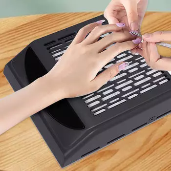 100 Вт электрический пылесос для ногтей с регулируемой скоростью, хороший подарок с многоразовым фильтром, сетчатый пылесос для ногтей белый