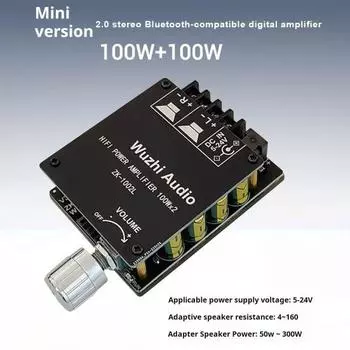 100 Вт Bluetooth-совместимый 5-амперный стерео аудио приемник усилитель плата с переключателем беспроводного соединения мощный выход ручка
