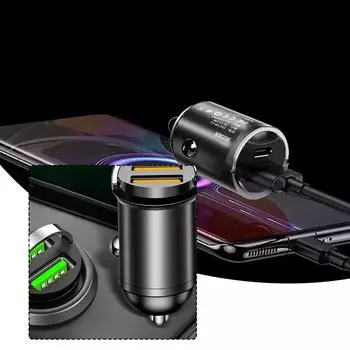 100 Вт DS2-PD-QC3.0 Мини Автомобильное зарядное устройство Прикуриватель Быстрая зарядка Автомобильное зарядное устройство USB Type C для Xiaomi IPhone Power A2Y9