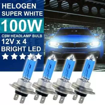 100 Вт H7 Light 12 В 8500K Headlight Hid Super White Effect Look