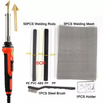100 Вт комплект для сварки пластика с паяльником, быстрый нагрев, 2-в-1, пластиковый сварочный аппарат, паяльник, контроль температуры DIV 110V US PLUG