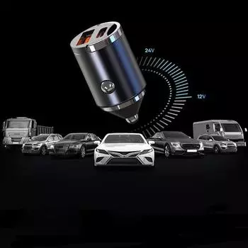 100 Вт Мини Автомобильное зарядное устройство USB Type C Автомобильное зарядное устройство для телефона Быстрая зарядка для iPhone Адаптер для быстрой зарядки для Xiaomi