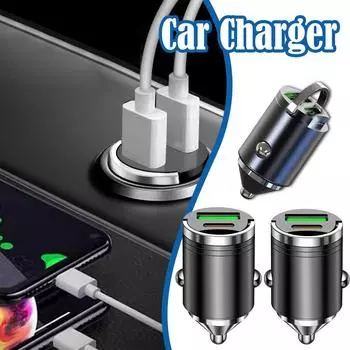 100 Вт Мини Автомобильное зарядное устройство USB Type C Автомобильное зарядное устройство для телефона Быстрая зарядка Адаптер DS2-PD-QC3.0 Для IPhone Автомобильная электроника 1 шт U5T7