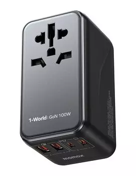 100 Вт MOMAX переходник 100 Вт PD GaN быстрый совместимый переходник питания для одновременной зарядки 5 заграничных переходников