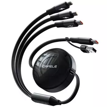 [100 Вт новый выпуск] Зарядный кабель с обмоткой 6 в 1 USB-кабель типа C [Однократное затягивание и работа с обеих сторон, питание 3 устройств одновременно] 1 5A3 в 1/2