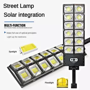 100 Вт уличный солнечный светильник для двора, светодиодный перезаряжаемый светильник с индукцией человеческого тела, ночное освещение, супер яркий интегрированный уличный фонарь 4 lenses