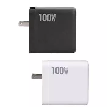 100 Вт зарядное устройство нитрида галлия с несколькими портами PDQC3.0 для быстрой зарядки, 4 выхода интерфейса для дронов Action C Black