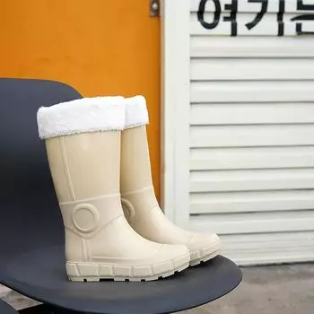 100% Waterproof Unisex Style Reinforced Toe Wellington Boots Ladies Rain Boots 40 чёрный