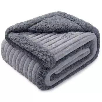 100% водонепроницаемое зимнее теплое клетчатое одеяло для кровати, утолщенное большое композитное фланелевое одеяло 2024 года, новое XS-50x70cm серый