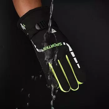 100% водонепроницаемые зимние велосипедные перчатки, ветрозащитные уличные мотоциклетные теплые перчатки синий