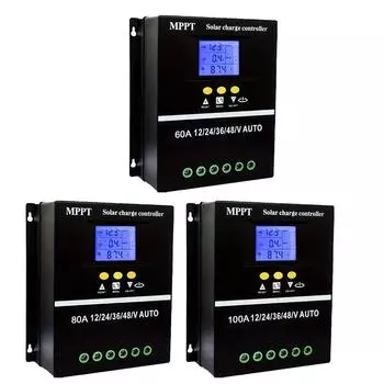 100A/80A/60A MPPT Солнечная панель Батарея Интеллектуальный регулятор 12V/24V/36V/48V Солнечная панель Батарея Интеллектуальный регулятор