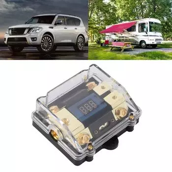 100A блок 1 вход 2 выхода держатель держатель блок 100A 1 вход 2 выхода со светодиодным цифровым дисплеем напряжения для автомобильной яхты аудио