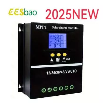 100A Dual USB контроллер солнечной зарядки 12 В 24 В 36 В 48 В солнечная панель свинцово-кислотный стабилизатор батареи черный внешний вид EESBAO 100A