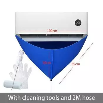 100Cm Air Coditioning Cleaning Cover Bag Pvc Thickened Cleaner With Water Pipe Home 1-1.5P Split Hanging Air Conditioner Tools B