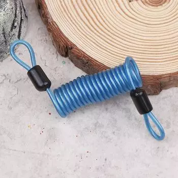 100CM Motorcycle Brake Disc Lock Scooter Reminder Cable Bicycle Spring Rope Bag Anti-Theft Cable Protection Alarm Locks чёрный