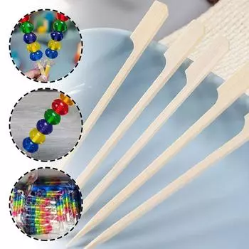 100cps 15/18/25 см одноразовые бамбуковые шпажки еда фрукты бамбук десерт принадлежности зубочистки на день рождения свадебные палочки шведский стол Par C5Z2