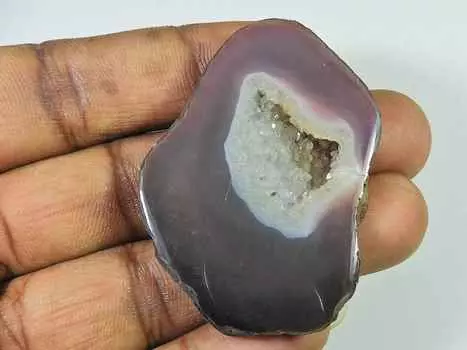 100Cts. Окрашенный черный друзовый агат фантазийный кристалл кабошон россыпью драгоценный камень 38X54MM SK-2241