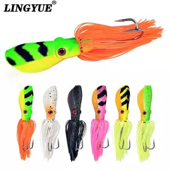 100g150g200g250g300g350g400g светящаяся приманка для троллинга, медная головка, осьминог, кальмар, юбка, приманка с крючком, приманка для большой игры, перетаскивание A